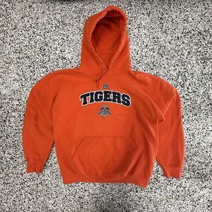 Gildan Aburn Tigers Hoodie Mens Medium Orange Pullover Embroidery Football NCAA